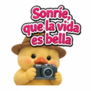 Sonríe, que la vida es bella - getsticker.com