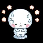 毎年使える♡と～っても暑い日雨のスタンプ