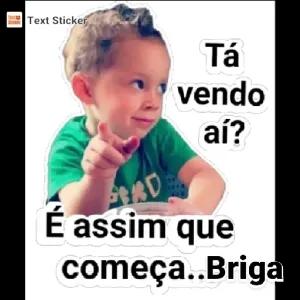 Tá vendo aí? É assim que começa..Briga - getsticker.com