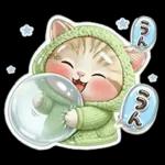 ぷっくりにゃん♡大人かわいいシール風