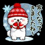 そっと寄りそうサモエド