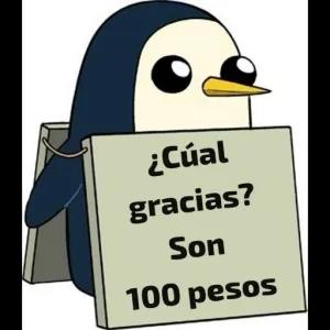 ¿Cuál gracias? Son 100 pesos - getsticker.com