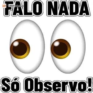 Falo Nada, Só Observo! - getsticker.com