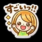 ぷっくりシール風♡女の子
