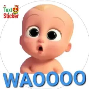 Text Sticker WAOOO - getsticker.com