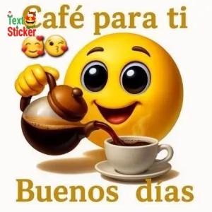 Café para ti, Buenos días - getsticker.com