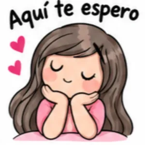 Aquí te espero - getsticker.com