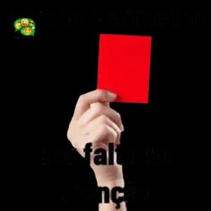 cartão vermelho por falta de atenção - getsticker.com