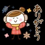 大人かわいい♪おだんご女子(冬スタンプ)