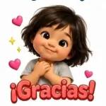 Pegatinas de niña