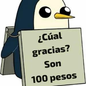 ¿Cuál gracias? Son 100 pesos - getsticker.com