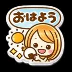 ぷっくりシール風♡女の子