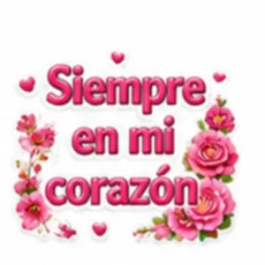 Siempre en mi corazón - getsticker.com