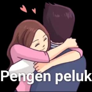 Pengen peluk - getsticker.com