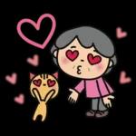 ばぁば❤︎言葉はいらない春のスタンプ