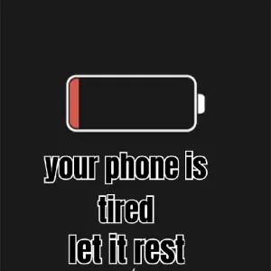 your phone is tired let it rest - getsticker.com