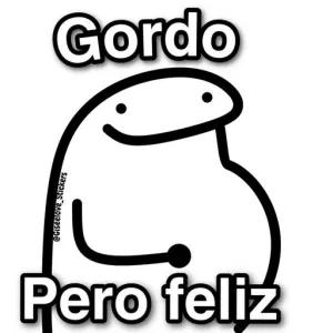 Gordo Pero feliz - getsticker.com