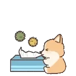 飛び出す！コギたんの春のお返事スタンプ