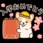 Pop-Up! Corgi's Spring Reply Sticker