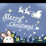 ほのぼの冬景色❤ハート耳のうさぎさん