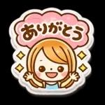 ぷっくりシール風♡女の子