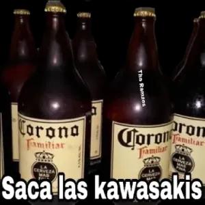 Corona Familiar, Saca las kawasakis, The Ramzes - getsticker.com
