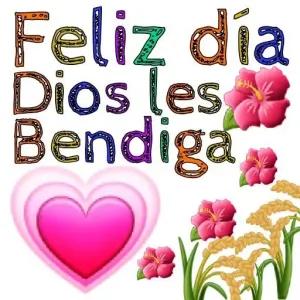 Feliz día Dios les Bendiga - getsticker.com