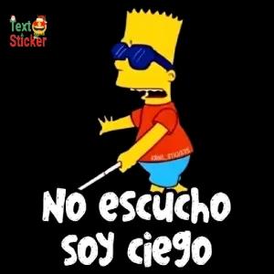No escucho soy ciego - getsticker.com