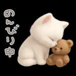 モフモフ白ネコ