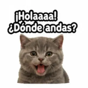 ¡Holaaaa! ¿Dónde andas? - getsticker.com
