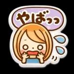 ぷっくりシール風♡女の子