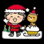 ばぁばとわんこ❤︎ほっこり冬スタンプ