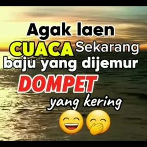 Agak laen CUACA Sekarang baju yang dijemur DOMPET yang kering - getsticker.com