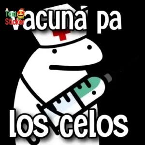 vacuna pa los celos - getsticker.com
