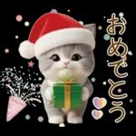 スコティッシュ猫 可愛いグレーニット 冬