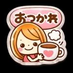 ぷっくりシール風♡女の子