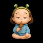 ヘアバンドボブの可愛い女の子。