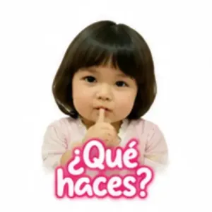 ¿Qué haces? - getsticker.com