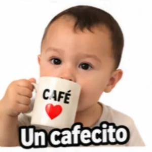CAFÉ Un cafecito - getsticker.com