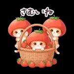 毎日使える 茶トラねこ 春 日常 いちご帽子