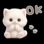 モフモフ白ネコ