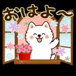 そっと寄りそうサモエド