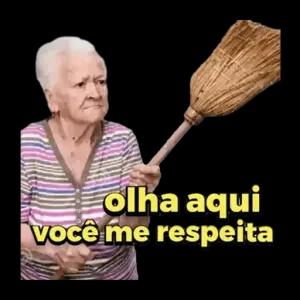 olha aqui você me respeita - getsticker.com
