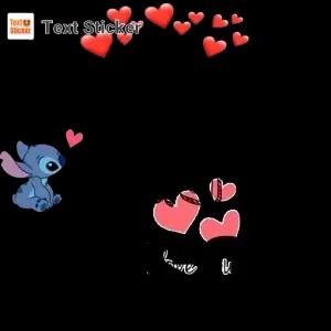 Text Sticker, love u - getsticker.com