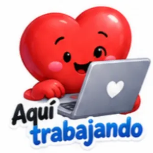 Aquí trabajando - getsticker.com
