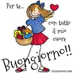 Per te... con tutto il mio cuore Buon giorno!! TOGHIGIPAPER.COM - getsticker.com