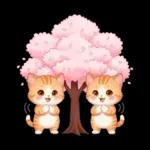 毎日使える 茶トラねこ 春 日常 いちご帽子