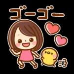 カラフルでか文字♡ふきだし女の子