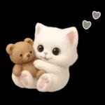 モフモフ白ネコ