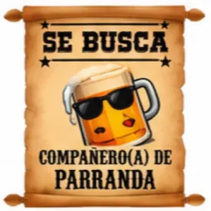 SE BUSCA COMPAÑERO(A) DE PARRANDA - getsticker.com